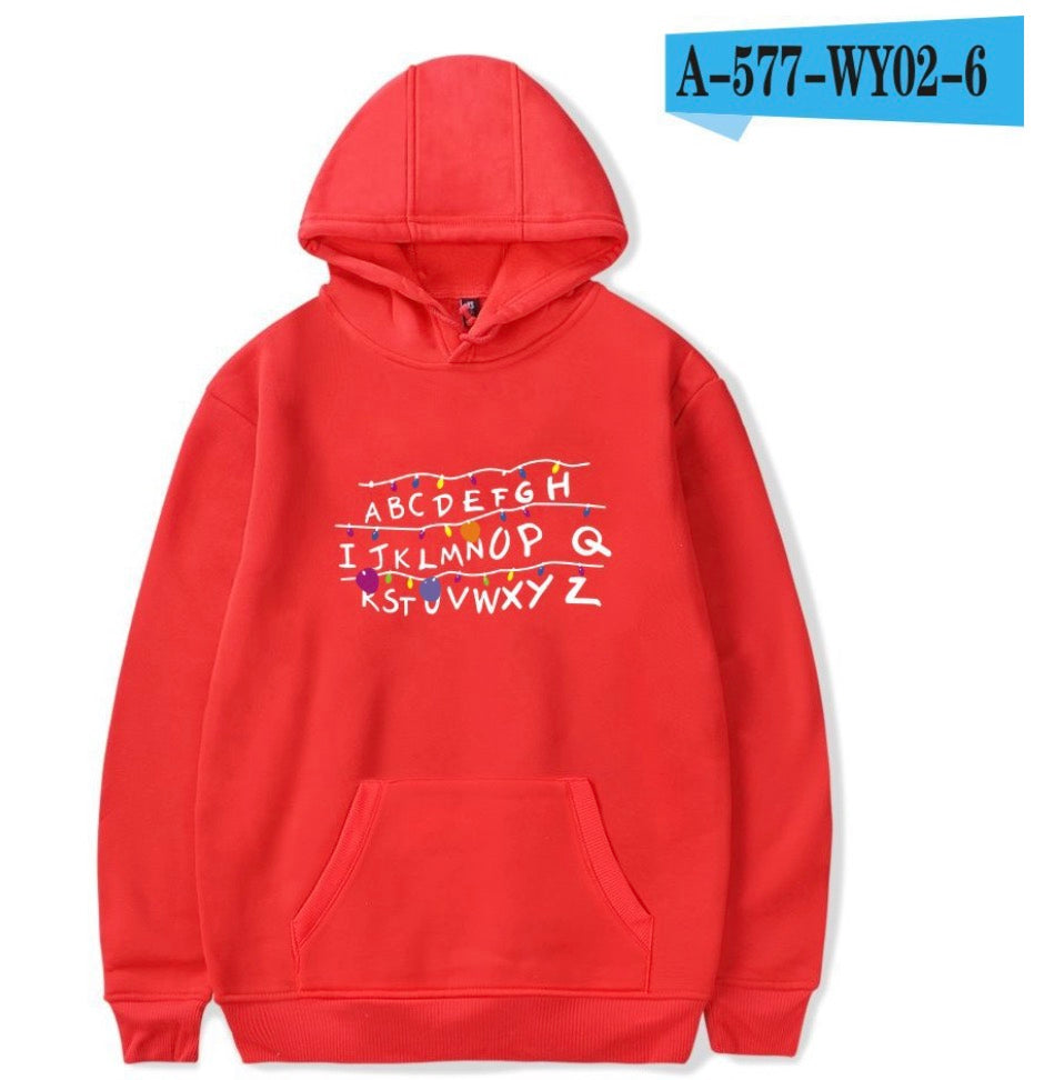 Fleece Pullover Hoodie for Men - Casual Stranger Things