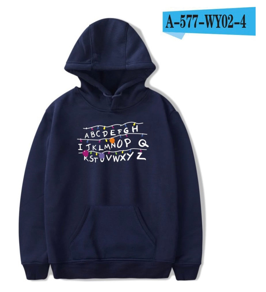 Fleece Pullover Hoodie for Men - Casual Stranger Things