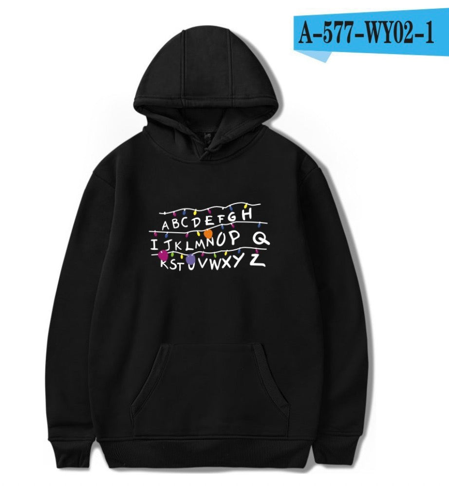 Fleece Pullover Hoodie for Men - Casual Stranger Things