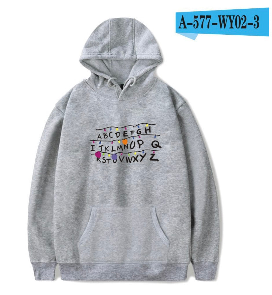 Fleece Pullover Hoodie for Men - Casual Stranger Things